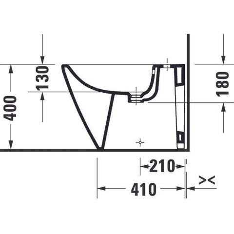 Duravit D-neo Staand bidet - 58x37x40cm - met overloop - wit SW640543