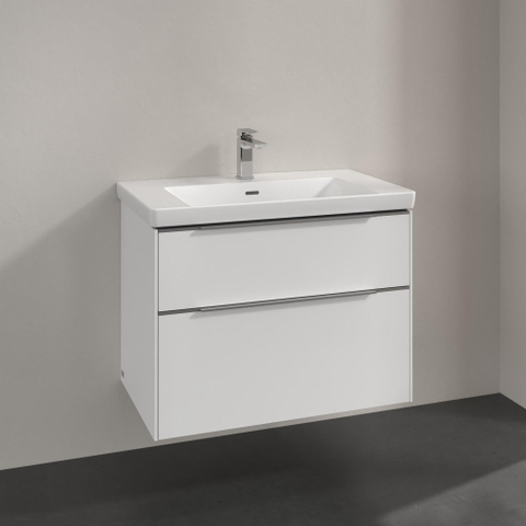 Villeroy & Boch Subway 3.0 wastafelonderkast - 77.2x57.9cm - 2 lades - Brilliant White (wit) SW641504