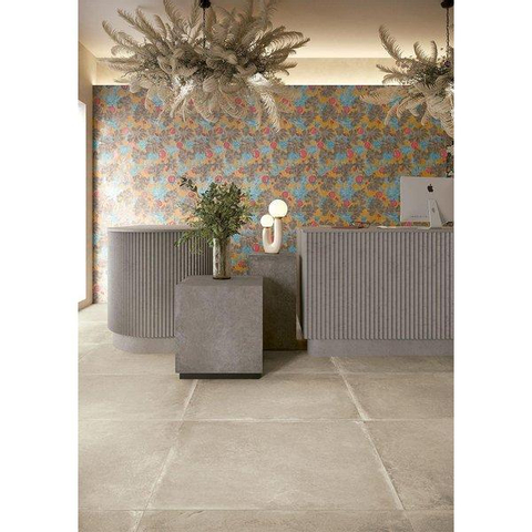 ÉCHANTILLON Ceralto Graina Soft Carrelage sol et mur 60x60cm 10mm rectifié R10 grès cérame Écru SW914497