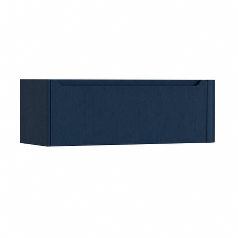H&R Badmeubelen Juice Meuble sous vasque - 120x45x40cm - angle droit arrondi - 1 tiroir - poignée intégrée - blue oak SW1110052