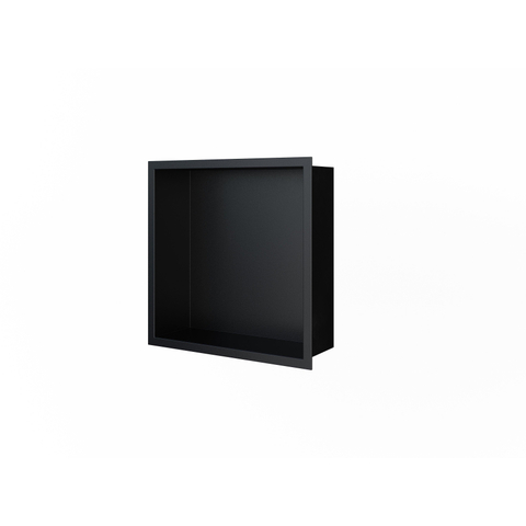 Looox Storage Collection Inbouwnis - 30x30x7cm - flens - mat zwart SW1247904