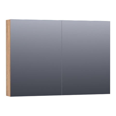 BRAUER Impress armoire de toilette - 100x70x15cm - sans éclairage - 2 portes miroir double face - Château SW393058