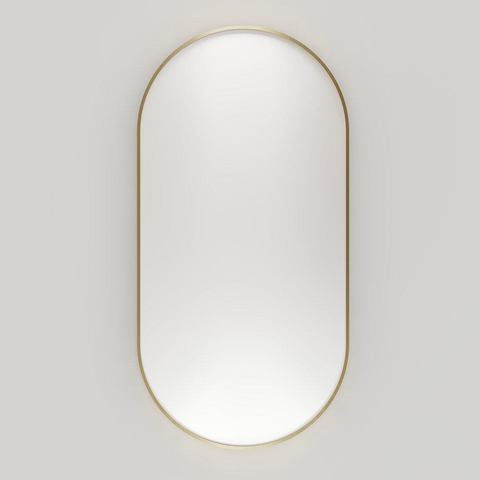 Haceka Deco miroir – forme de pilule – 40 x 80 cm – Or brossé SW1102385