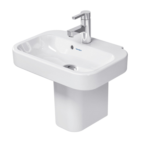 Duravit Happy D.2 Fontein - 50x36cm - 1 kraangat - met overloop - wit SW54272