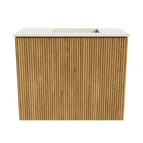Mondiaz JOYA-DLUX 50cm toiletmeubel - kleur Oak - Wastafel FAYE positie Rechts Zonder kraangat kleur Meli. SW1423919