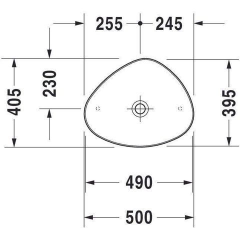 Duravit Cape cod Opzetwastafel - 40.5x50cm - zonder kraangat - zonder overloop - glans wit 0293441
