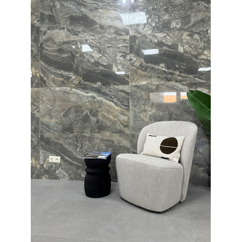 Terravito Ivello wand- en vloertegel - 60x120cm - gerectificeerd - Natuursteen look - Nature gepolijst (grijs) SW1119951