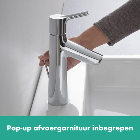 Hansgrohe Talis S wastafelkraan - 100 met waste - hoogglans chroom SW29012