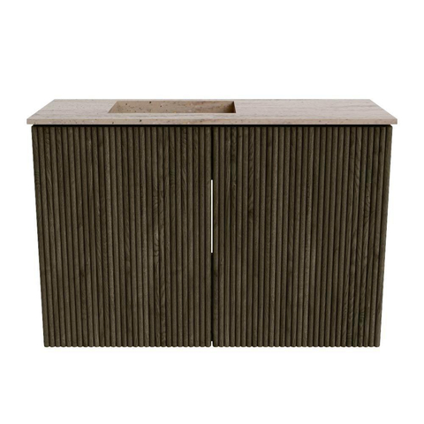 Mondiaz JOYA-DLUX 60cm toiletmeubel - kleur Shadow - Wastafel FAYE positie Links 1 kraangat kleur Saba. SW1425100