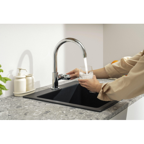 Hansgrohe Vernis blend m35 Eengreeps keukenmengkraan - 210 - 1jet - met draaibare uitloop - hoogglans chroom SW651607