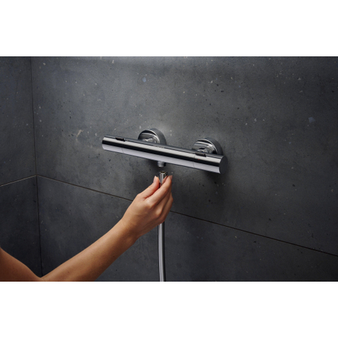 Hansgrohe Ecostat fine Douchekraan - thermostatisch - zonder omstel HOH=15cm - thermostaat - hoogglans chroom (wit) SW1152220