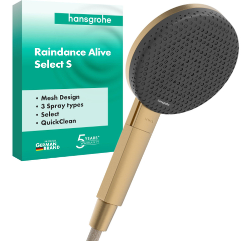 Hansgrohe Raindance Alive Select S - handdouche 125 - 3jet - geborsteld brons (brons) SW1388190