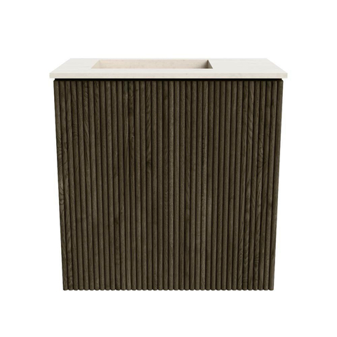 Mondiaz JOYA-DLUX 40cm toiletmeubel - kleur Shadow - Wastafel FAYE positie Links Zonder kraangat kleur Meli. SW1424865