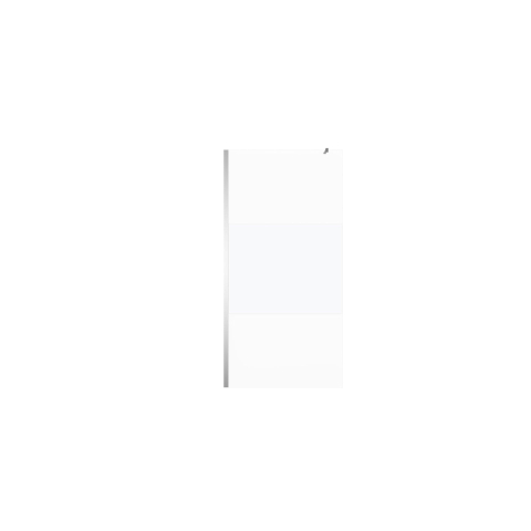 Van Marcke Inloopdouche - 100x200cm - veiligheidsglas - band mat glas - anti kalk - chroom SW238194