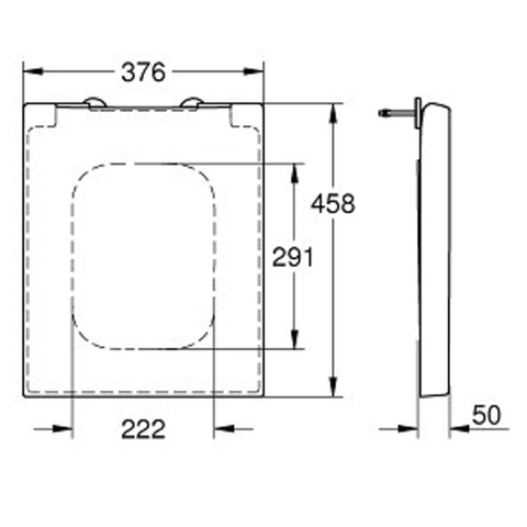 GROHE Cube abattant de WC en céramique avec SoftClose et déclipsage rapide blanc SW205847