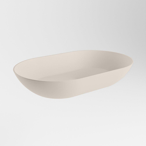 Mondiaz Onni Waskom - 55x35x10cm - ovaal - opbouw - Solid Surface Linen SW643538