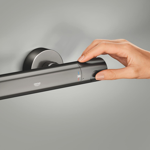 GROHE Grohtherm 800 Cosmopolitan douchethermostaat - 15cm - hard graphite (antraciet) SW1477613