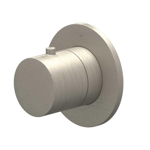 IVY Bond Partie apparente - pour robinet de douche - débit traversant - robinet d'arrêt - symmetry - rosace ronde - Nickel brossé PVD SW1031062