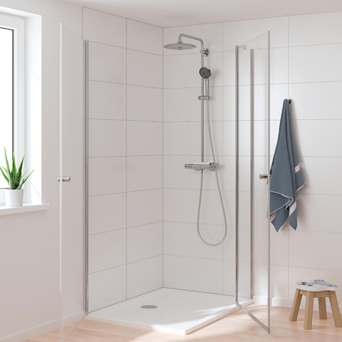 GROHE Vitalio Joy Regendoucheset Opbouw - hoofddouche 26cm - handdouche rond - chroom OUTLETSTORE STORE44207
