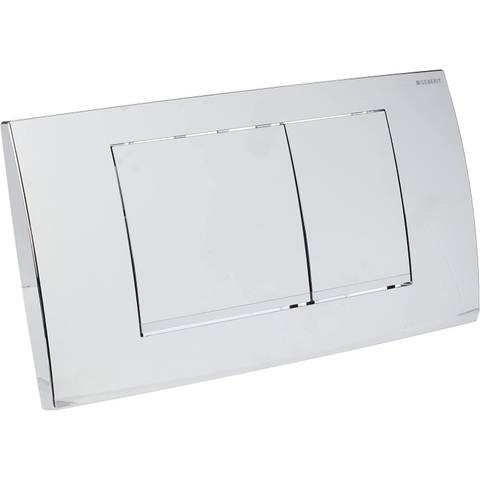 Geberit Twinline bedieningplaat 2-toets spoeling frontbediening - voor toilet - 34x18.5cm - dualflush - chroom glans SW242688