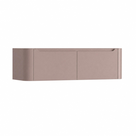 H&R Badmeubelen Juice Wastafelonderkast - 140x45x40cm - afgeronde hoeken - 2 lades - geïntegreerde greep - strawberry SW1259451