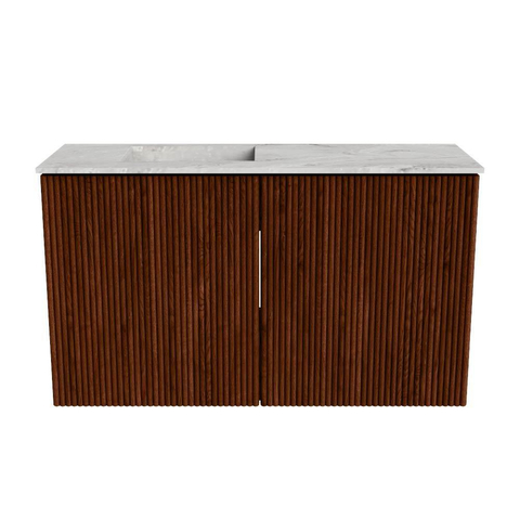 Mondiaz JOYA-DLUX 70cm meuble de salle de bains - couleur Ruby - Vasque FAYE position Gauche Sans trou de robinet couleur Glace. SW1423528