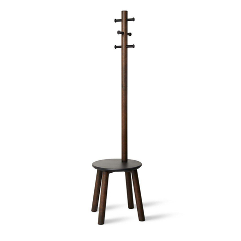 Umbra Pillar handdoekrek 50x50x165cm Rubberhout Zwart walnoot SHOWROOMMODEL SHOW25600