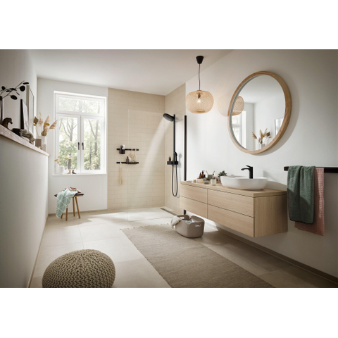 Hansgrohe Wallstoris Handdoekhaak - 1x3.9x3.3cm - 2 stuks - mat zwart SW651297