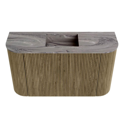 Mondiaz JOYA-DLUX 73.2cm toiletmeubel - ronding links en rechts kleur Dusk - Wastafel FAYE positie Midden Zonder kraangat kleur Sombra. SW1426179