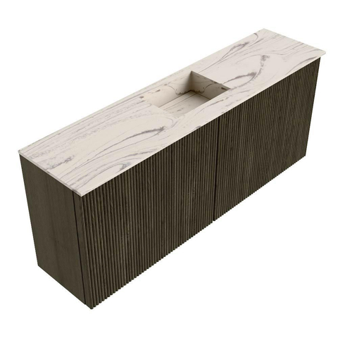 Mondiaz JOYA-DLUX 100cm toiletmeubel - kleur Shadow - Wastafel FAYE positie Midden Zonder kraangat kleur Nata. SW1424971
