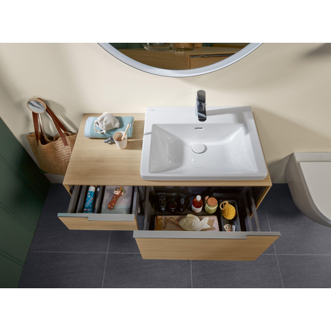 Villeroy & Boch Subway 3.0 meubelwastafel - 60x47cm - 1 kraangat - met overloop - White Alpine (glans wit) SW641558