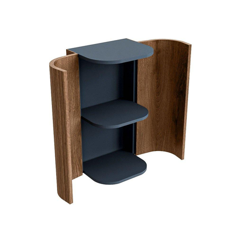 MONDIAZ KURVE 80cm armoire colonne couleur Oak avec 2 portes SW1137301