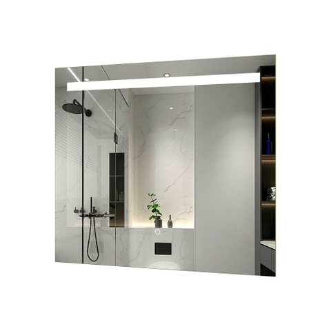 Arcqua Cube spiegel – 90x70 cm – LED-verlichting – spiegelverwarming, dimbaar – Naturel SW1223227