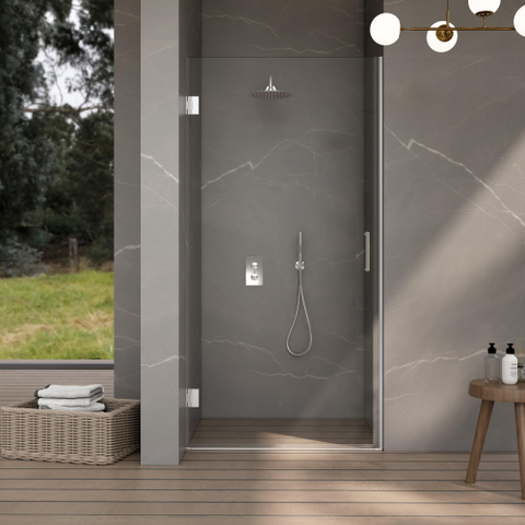 Fortifura Galeria Douchecabine - 80x120x200cm - scharnieren - deurgreep - stabilisatiestang - vlak - helder veiligheidsglas - hoogglans chroom SW1222471