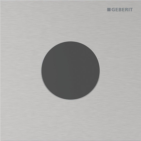Geberit Type 40 urinioir bedieningsplaat - batterij - rond - rvs geborsteld/easy-to-clean - rvs geborsteld SW1237010
