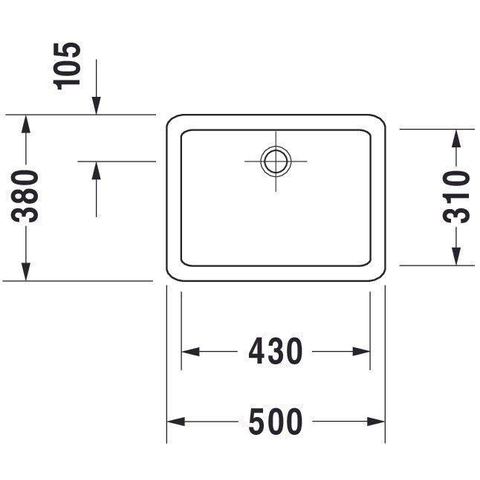 Duravit Vero Opbouwwastafel - geslepen - zonder kraangat - zonder overloop - 50x38cm - met wondergliss - inclusief bevestiging - glans wit 0291342