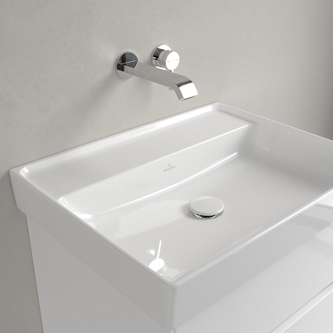 Villeroy & Boch Collaro wastafel - 60x47cm - zonder overloop - zonder kraangat - White Alpine (glans wit) SW358315