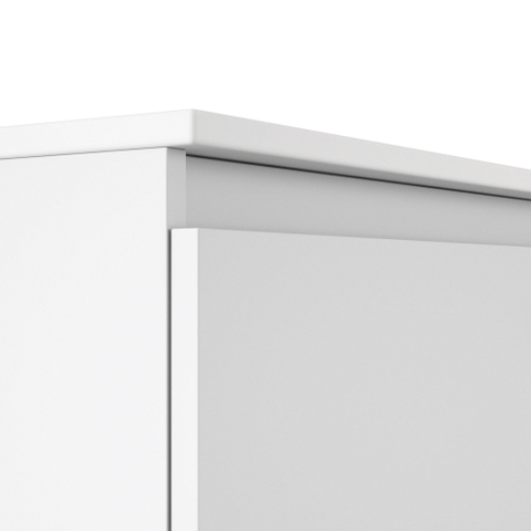 Adema Cadence Ensemble meuble de salle de bains - 60x55x40cm - peu profond - 2 portes - sans poignées - lavabo - 1 trou de robinet - céramique - avec miroir - blanc mat SW1475757
