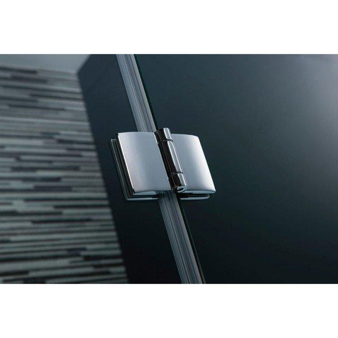 Crosswater Design New draaideur vast paneel 100x195cm zilver profiel helder glas SHOWROOMMODEL SHOW24184