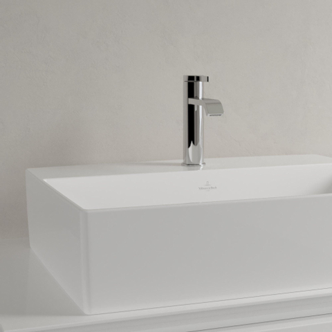 Villeroy & Boch memento 2.0 opzetwastafel - 60x42cm - met 1 kraangat - zonder overloop CeramicPlus - White Alpine (glans wit) SW106558