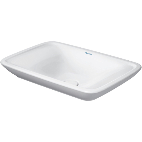 Duravit PuraVida Opbouwwastafel - met bevestiging en afvoer - inclusief keramische afdekkap - 70x42cm - glans wit 0293121