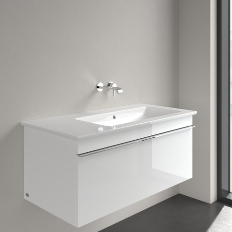 Villeroy & Boch venticello meubelwastafel - 100x50cm - zonder kraangat - met overloop CeramicPlus - White Alpine (glans wit) 1025137