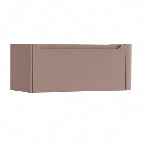 H&R Badmeubelen Juice Wastafelonderkast - 100x45x40cm - rechterhoek afgerond - 1 lade - geïntegreerde greep - strawberry SW1259758