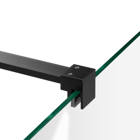 BRAUER Crée porte de douche 140x200cm 2 pièces sans cadre avec anti-calcaire et verre de sécurité 8mm noir mat SW223832