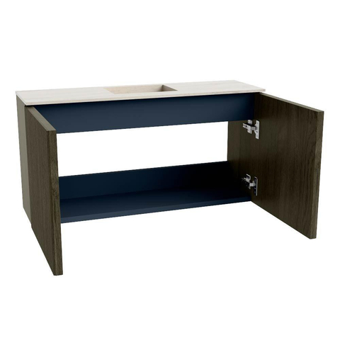 Mondiaz JOYA-DLUX 80cm toiletmeubel - kleur Shadow - Wastafel FAYE positie Midden Zonder kraangat kleur Meli. SW1424872
