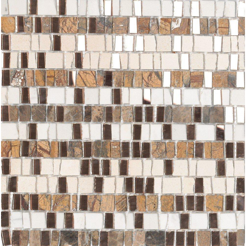 Ceralto Fenera Mosaic Carreau mosaïque - 30x30.5cm - 5.0mm - Brun - par pièce SW798696