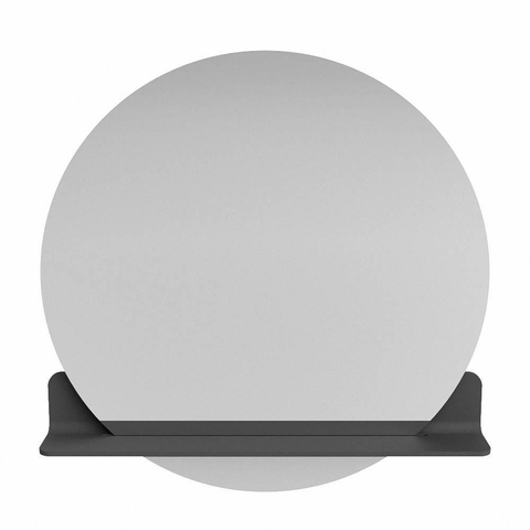 Mondiaz SPOT spiegel – Ø80 cm – met planchet – Dark grey (grijs) SW1235516