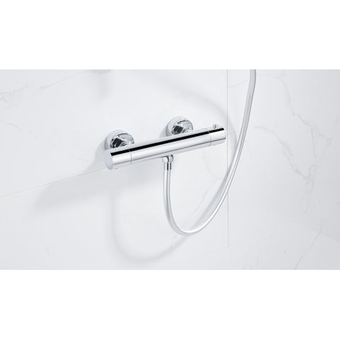 Fortifura Calvi Thermostatische Douchekraan - opbouw - hoogglans chroom SW377816
