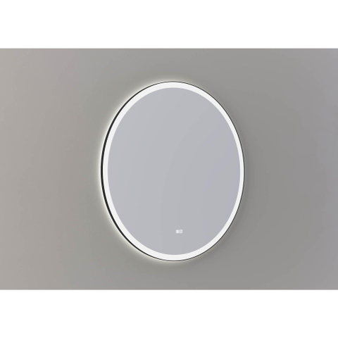 Thebalux M01 spiegel – rond Ø100 cm – directe en indirecte LED – spiegelverwarming, dimbaar – Zwart mat SW1116467