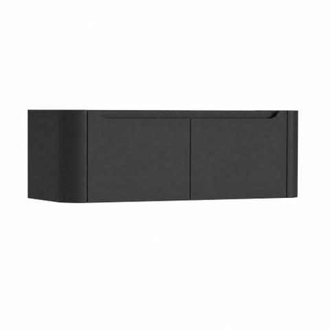 H&R badmeubelen Juice Meuble sous lavabo - 120x45x40cm - angles arrondis - 2 tiroirs - poignée intégrée - dark blue mat SW867524